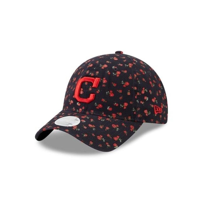 Cleveland Indians Gorra | New Era MLB Floral 9twenty Adjustable Cap Mexico - Azules